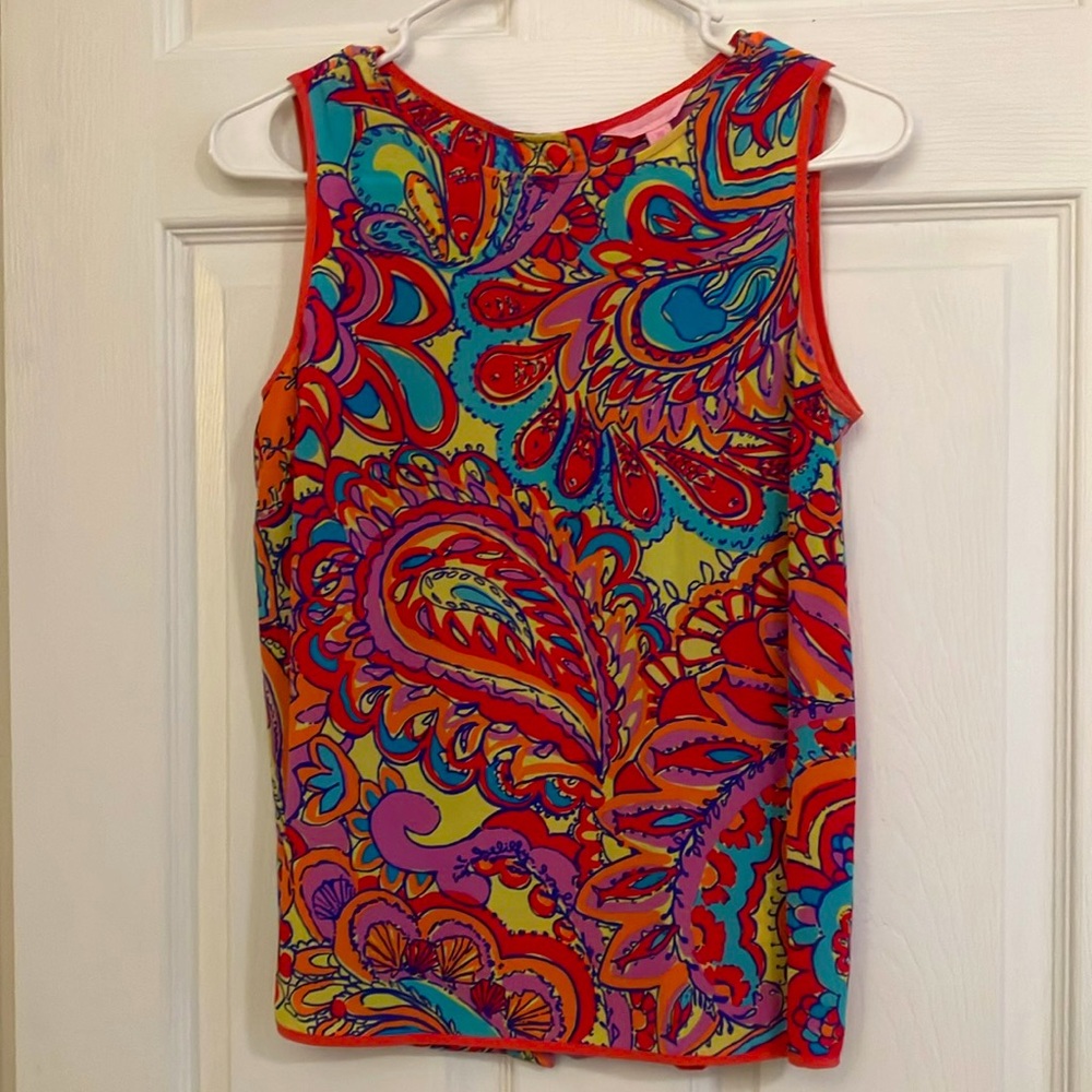Lilly Pulitzer sleeveless silk top, SZ XS